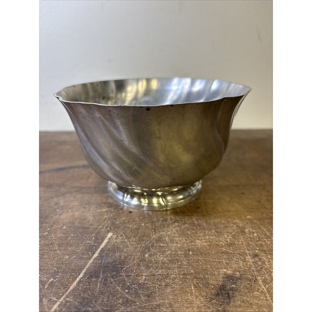 Vtg Stieff Pewter Pedastal Bowl Smithsonian Institution S124P-25